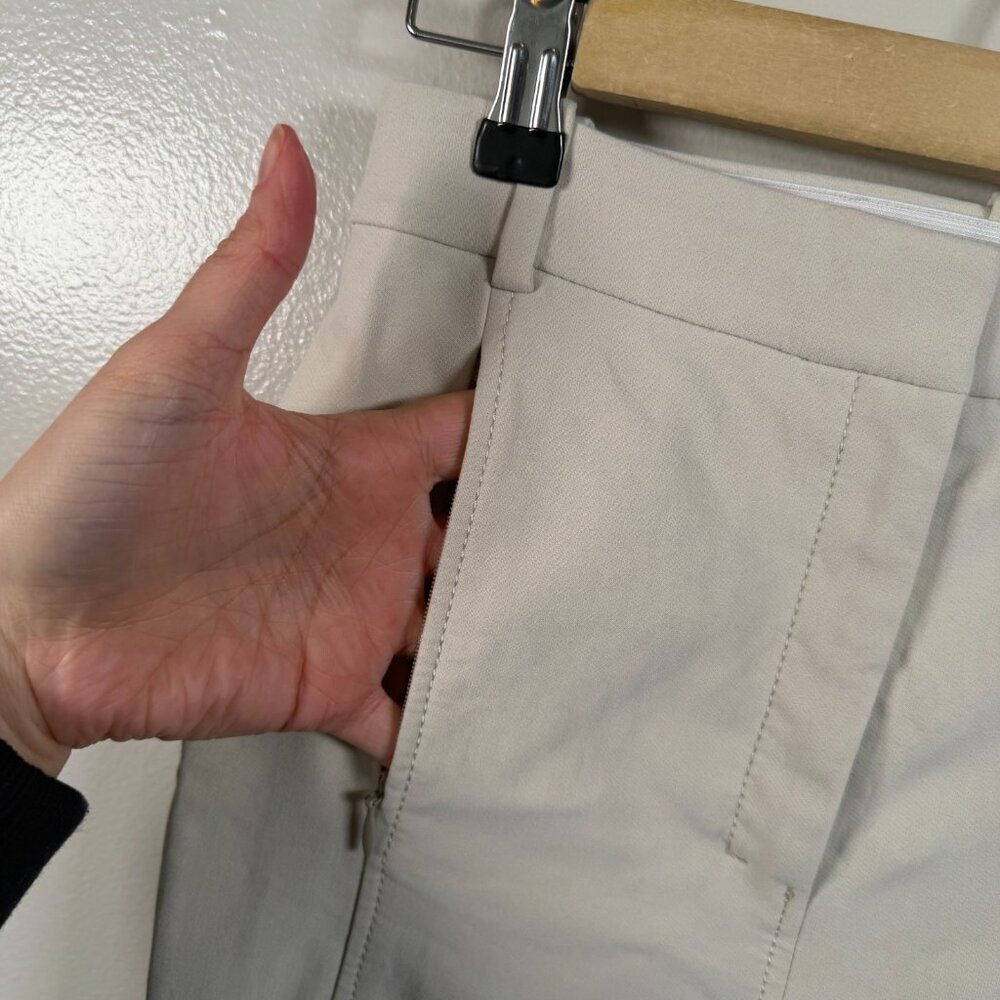 MM Lafleur Curie Pants Size 0P Beige Bone Power Stretch Work Office Career - Picture 4 of 10